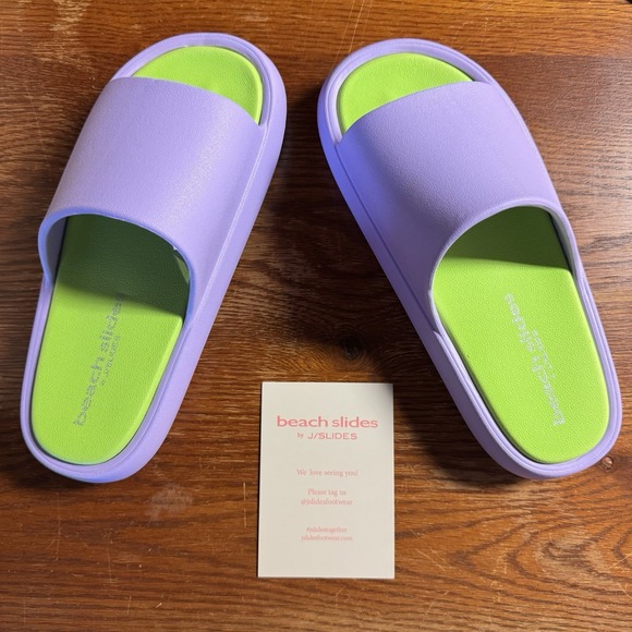 J/slide Beach Slides Lilac Mint Sz 10 NIB Women's - Picture 1 of 6